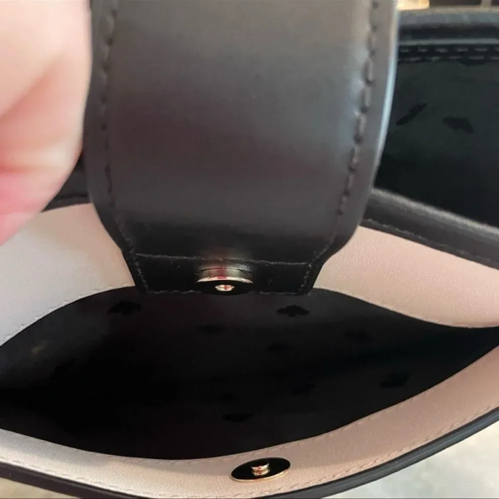 Kate Spade New York Audrey Mini Bucket Crossbody – Off-White/Black – NWT - Picture 5 of 9